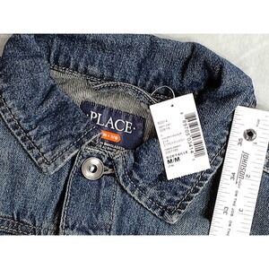 The Childrens Place Girls M 7/8 Jean Jacket Denim Pockets Button Blue School NWT